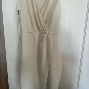 Express cream faux wrap dress. Sleeveless. Size M. Dry cleaned.